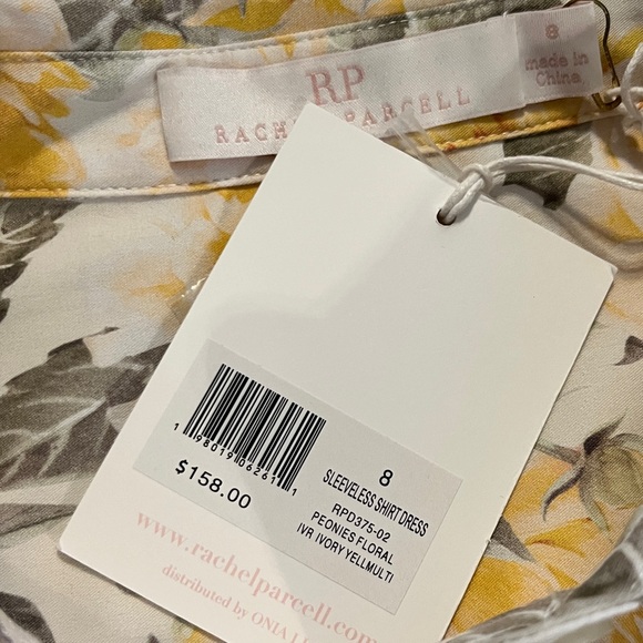 NWT Rachel Parcell Yellow Floral Midi Dress - Picture 7 of 16